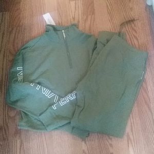 Calvin Klein Performance Spring 20 green sweatsuit